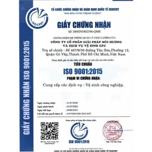 giấy chứng nhận của gfc clean