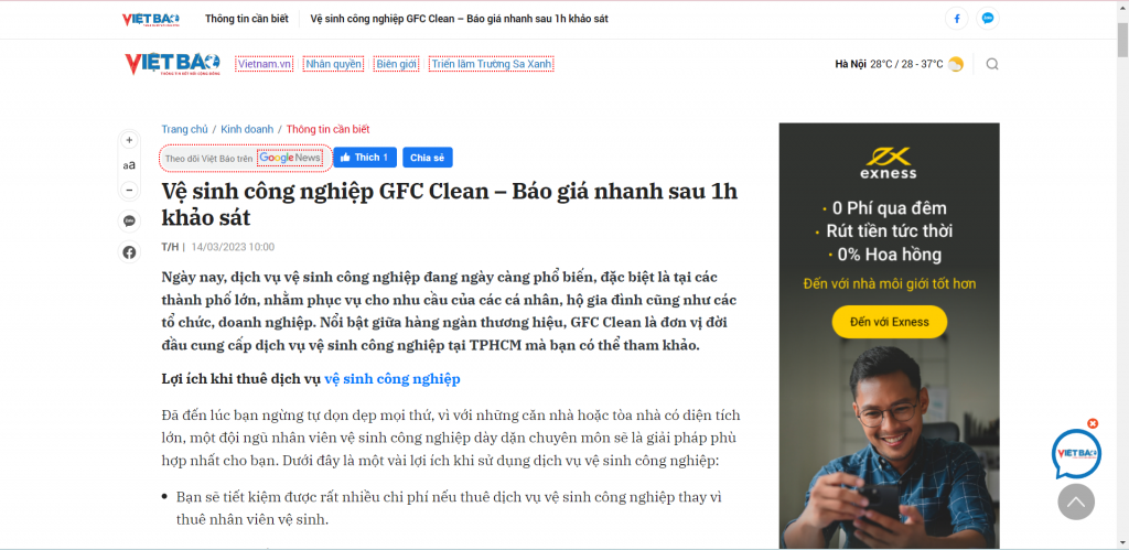 Vệ sinh công nghiệp GFC Clean – Báo giá nhanh sau 1h khảo sát