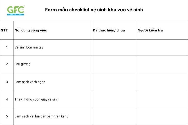 Mẫu checklist vệ sinh văn phòng chi tiết nhất năm 2024