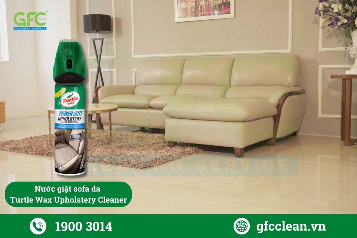 Nước giặt sofa Turtle Wax Upholstery Cleaner giúp làm sạch các vết bẩn và khử mùi ghế sofa hiệu quả