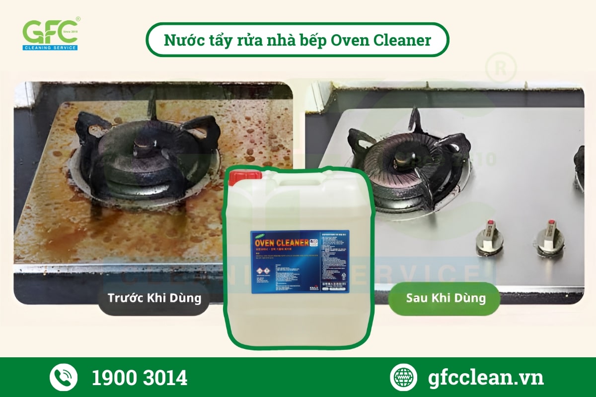 Oven Cleaner giúp loại bỏ các vết dầu mỡ cứng đầu cũng như bám bẩn đã lâu một cách nhanh chóng