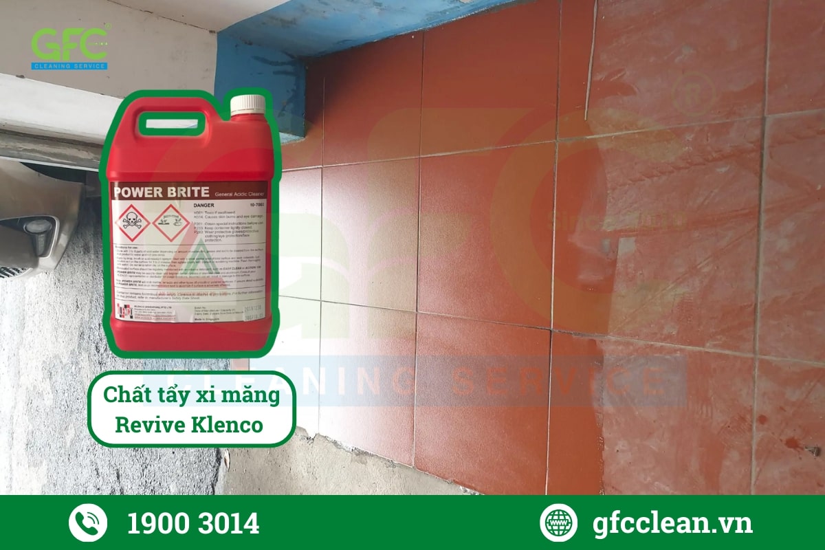 Revive Klenco chuyên được dùng để loại bỏ xi măng chết dính trên tường nhà sau quá trình xây dựng